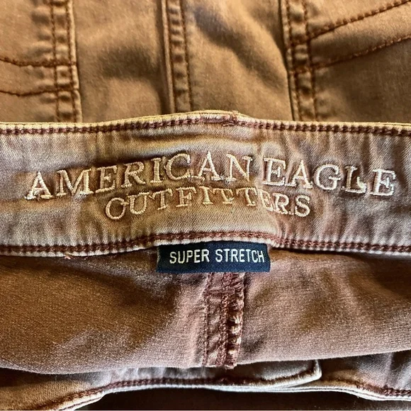 American Eagle Women 0 Jeggings Jeans Super Stretch AEO Sateen Low Rise Pockets - Picture 9 of 16